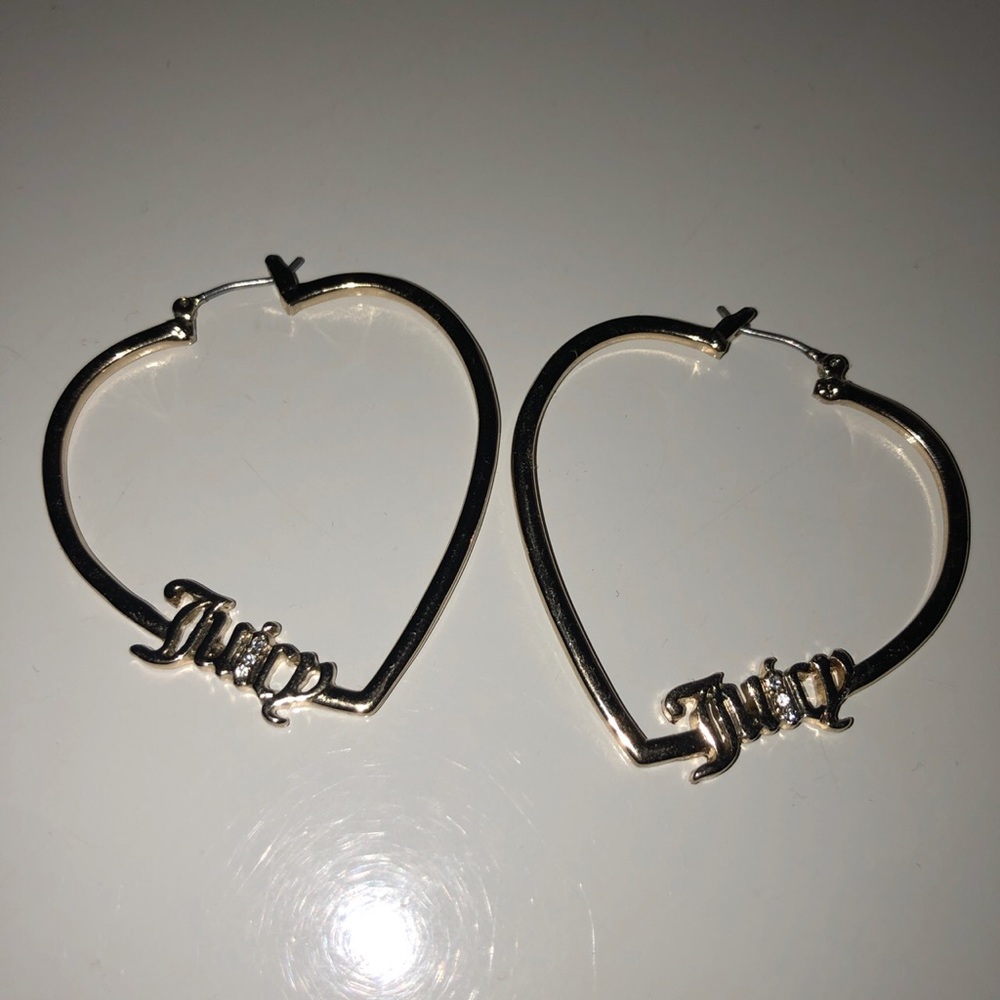 Juicy Couture Heart Hoops 💛
